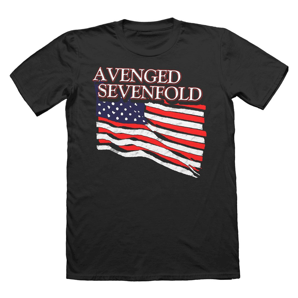 Avenged Sevenfold Flag Black T-shirt