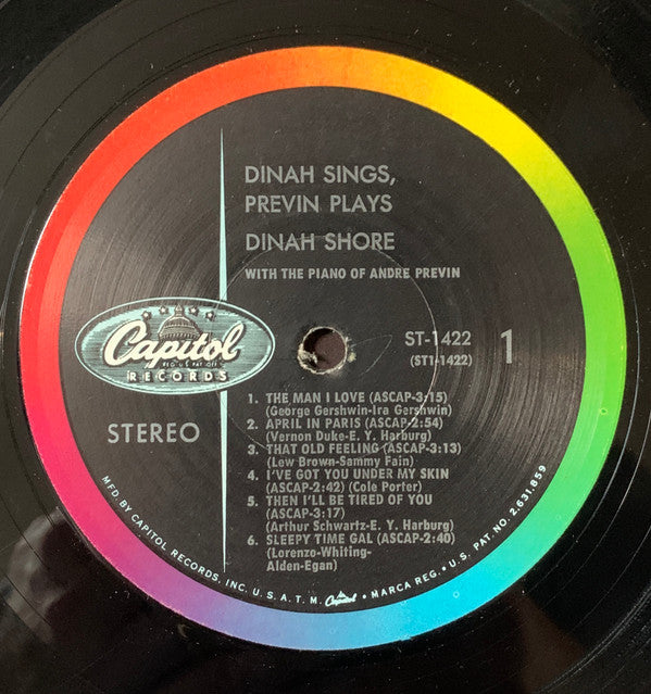 Dinah Shore, André Previn - Dinah Sings, Previn Plays: Songs In A Mid-Night Mood - LP