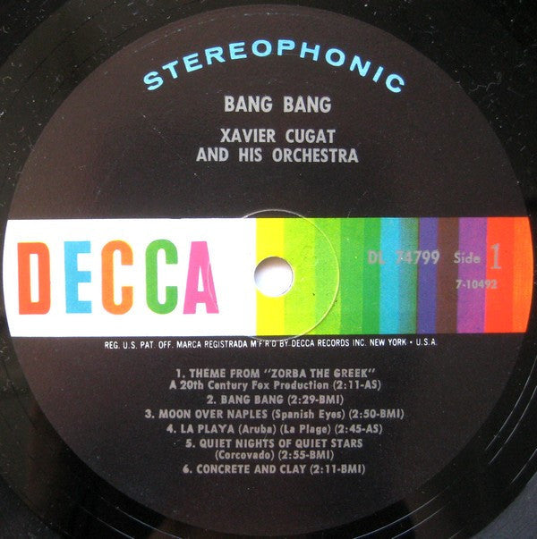 Xavier Cugat And His Orchestra - Bang Bang - LP