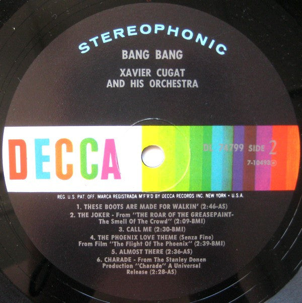 Xavier Cugat And His Orchestra - Bang Bang - LP