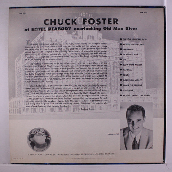 Chuck Foster & His Orchestra - At Hotel Peabody Overlooking Old Man River - LP