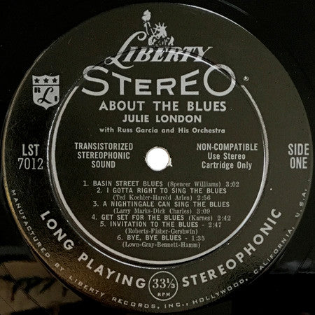 Julie London - About The Blues - LP