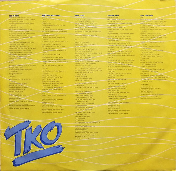 TKO (5) - Let It Roll - LP