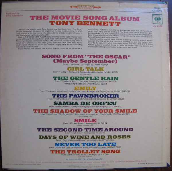 Tony Bennett - The Movie Song Album - LP