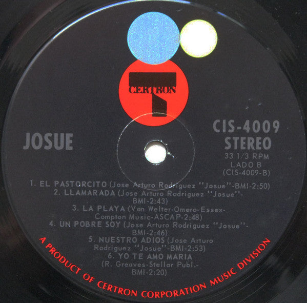Josue - Piensa Morena - El Pastorcito - LP