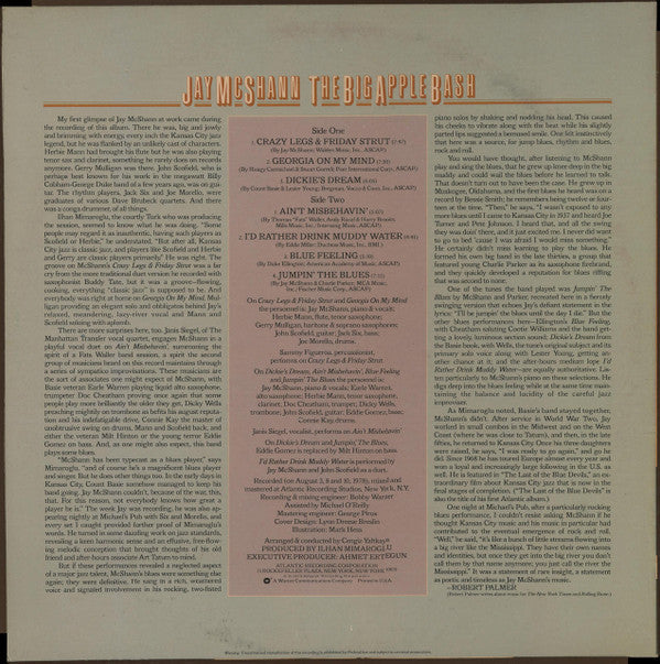 Jay McShann - The Big Apple Bash - LP
