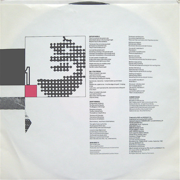 Midnight Oil - 10, 9, 8, 7, 6, 5, 4, 3, 2, 1 - LP