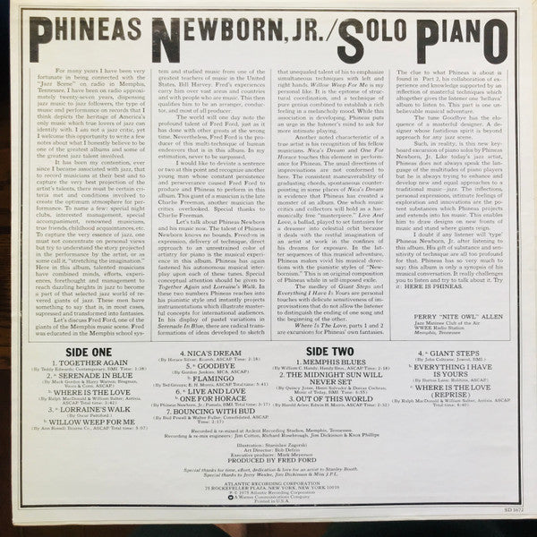 Phineas Newborn, Jr.* - Solo Piano - LP