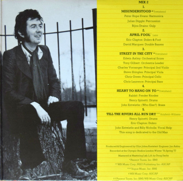 Pete Townshend & Ronnie Lane - Rough Mix - LP