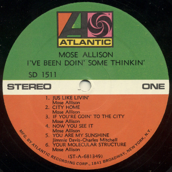 Mose Allison - I've Been Doin' Some Thinkin'