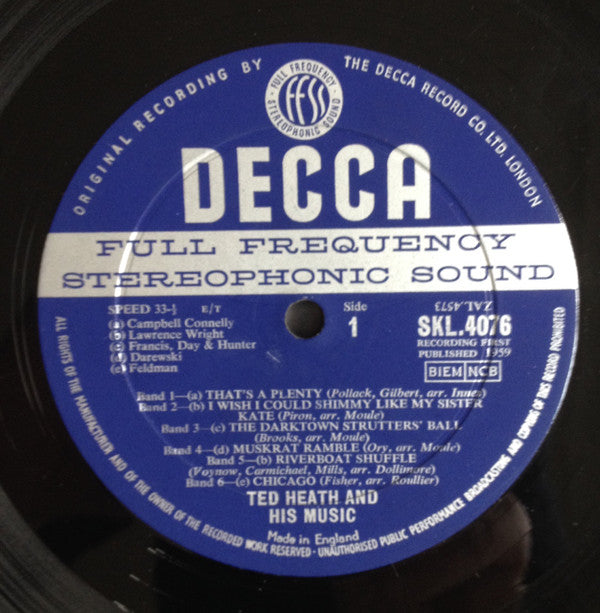 Ted Heath And His Music - The Big Band Dixie Sound - LP