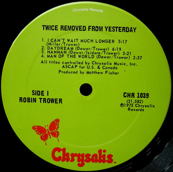 Robin Trower - Twice Removed From Yesterday - LP