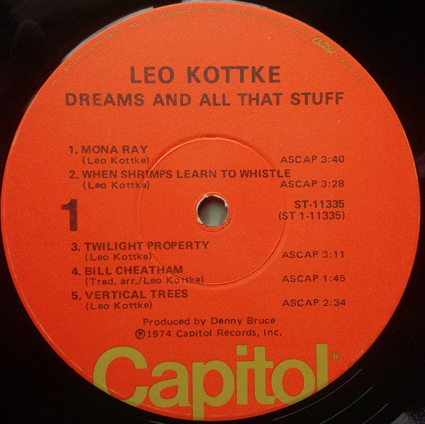 Leo Kottke - Dreams And All That Stuff - LP