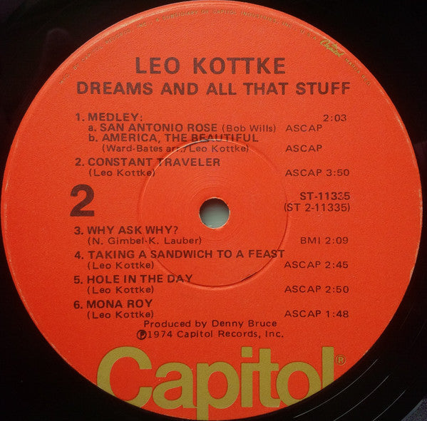 Leo Kottke - Dreams And All That Stuff - LP
