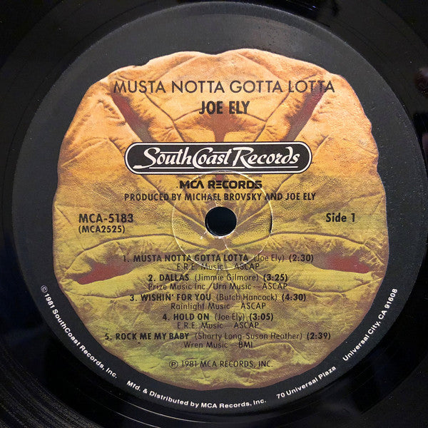Joe Ely - Musta Notta Gotta Lotta - LP