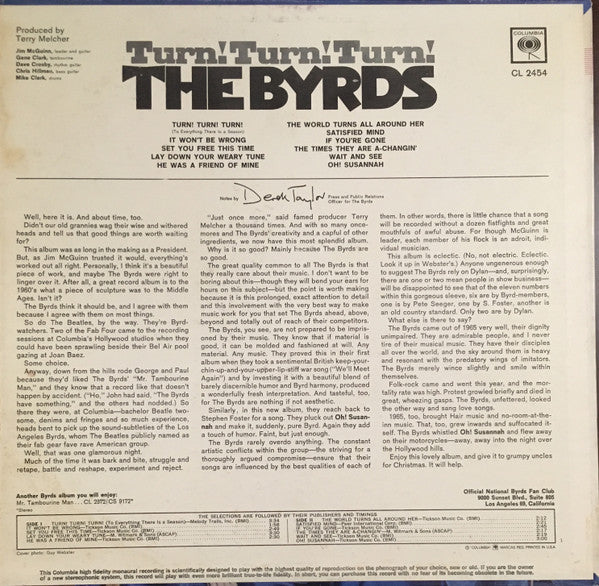 The Byrds - Turn! Turn! Turn! - LP