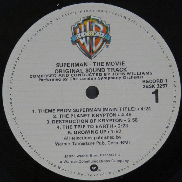 John Williams  - Superman The Movie (Original Sound Track) - LP