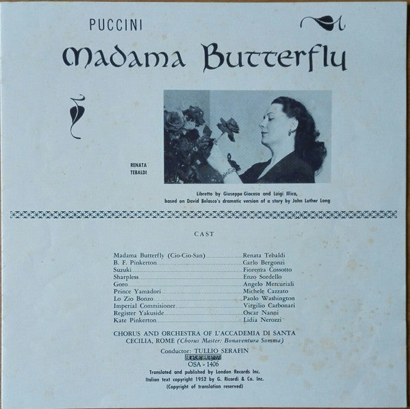 Puccini* - Tebaldi* · Bergonzi* · Cossotto*, Serafin* - Madama Butterfly - LP
