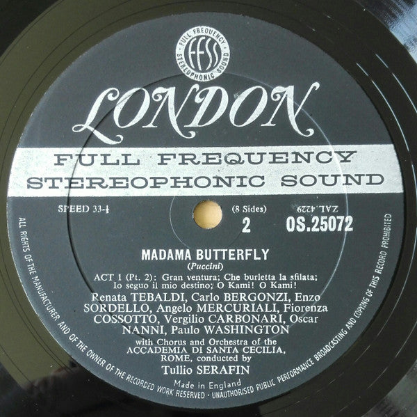 Puccini* - Tebaldi* · Bergonzi* · Cossotto*, Serafin* - Madama Butterfly - LP