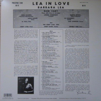 Barbara Lea - Lea In Love - LP