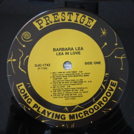 Barbara Lea - Lea In Love - LP