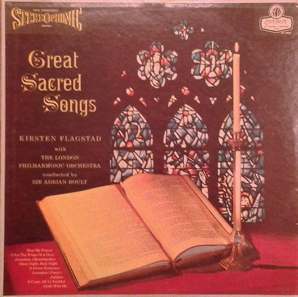 Kirsten Flagstad With The London Philharmonic Orchestra* Conducted By Sir Adrian Boult - Great Sacred Songs - LP