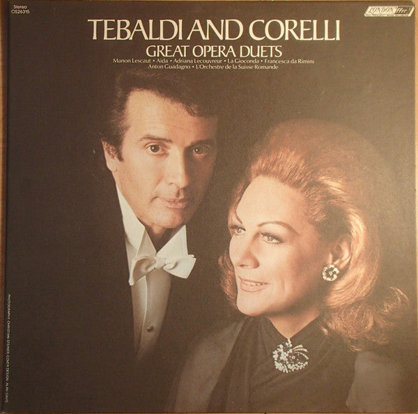 Renata Tebaldi, Franco Corelli, L'Orchestre De La Suisse Romande, Anton Guadagno - Tebaldi and Corelli, Great Opera Duets - LP