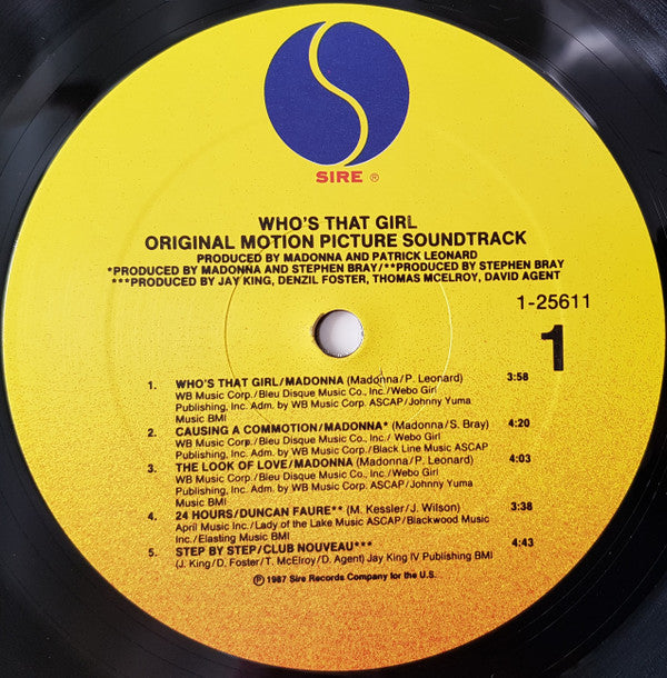 Madonna - Who's That Girl (Original Motion Picture Soundtrack) - LP