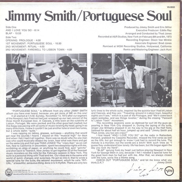 Jimmy Smith - Portuguese Soul - LP