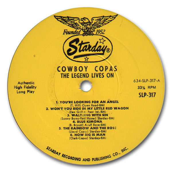 Cowboy Copas - The Legend Lives On - LP
