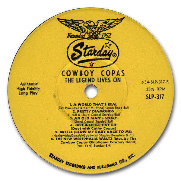 Cowboy Copas - The Legend Lives On - LP