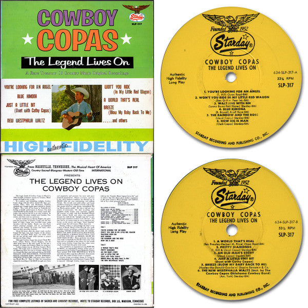 Cowboy Copas - The Legend Lives On - LP