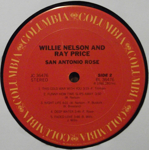 Willie Nelson & Ray Price - San Antonio Rose - LP