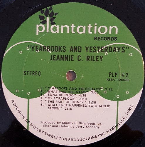 Jeannie C. Riley - Yearbooks And Yesterdays - LP