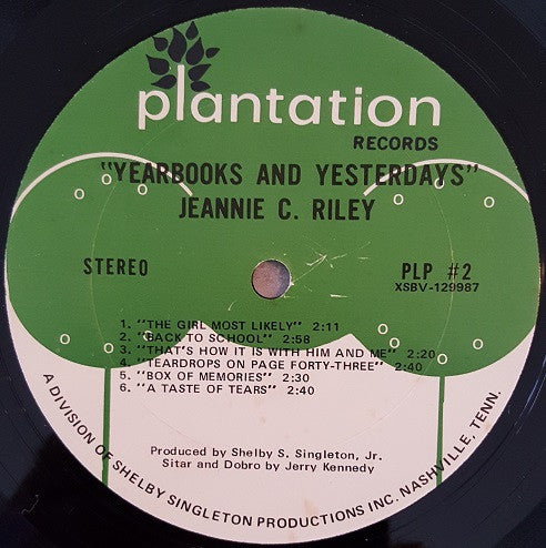 Jeannie C. Riley - Yearbooks And Yesterdays - LP