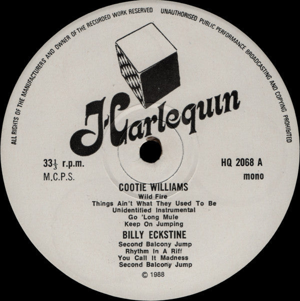 Billy Eckstine And Cootie Williams - Rhythm In A Riff - LP