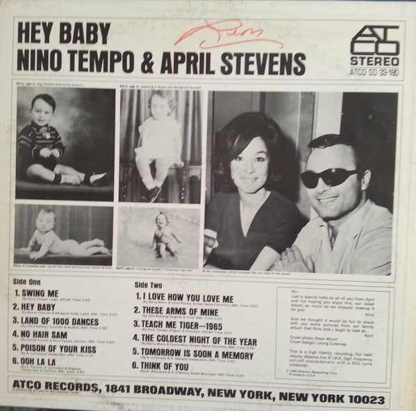 Nino Tempo & April Stevens - Hey Baby! - LP