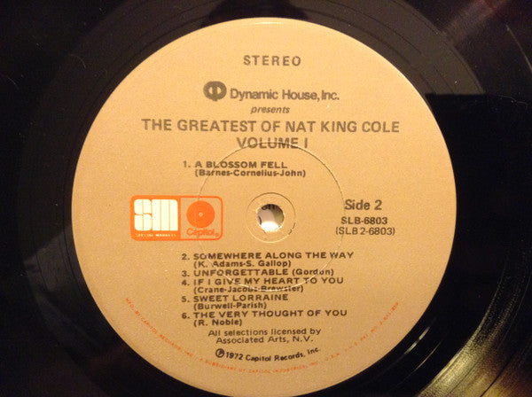 Nat King Cole - The Greatest Of Nat King Cole - LP