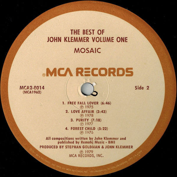 John Klemmer - Mosaic - The Best Of John Klemmer Volume One - LP