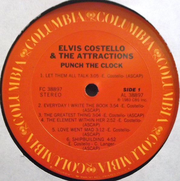 Elvis Costello And The Attractions* - Punch The Clock - LP