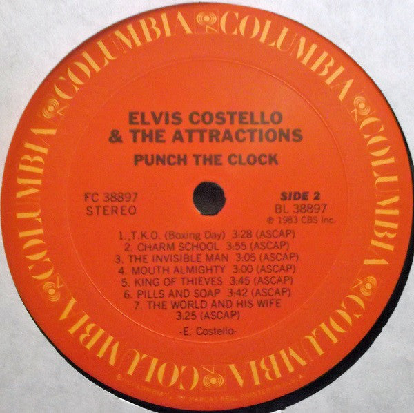 Elvis Costello And The Attractions* - Punch The Clock - LP