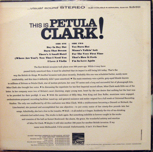 Petula Clark - This Is Petula Clark ! - LP