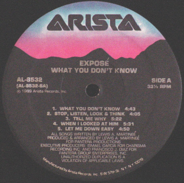 Exposé - What You Don't Know - LP