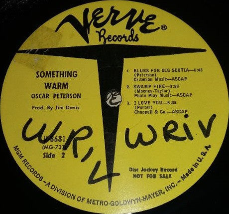 Oscar Peterson - Something Warm - LP