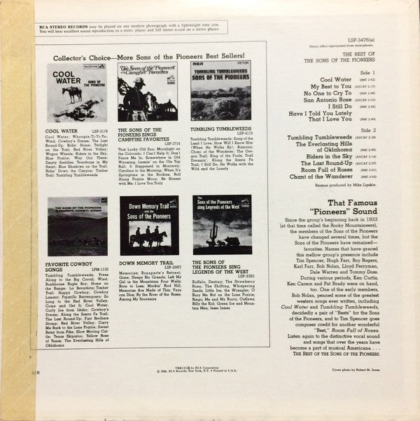 The Sons Of The Pioneers - The Best Of The Sons Of The Pioneers - LP