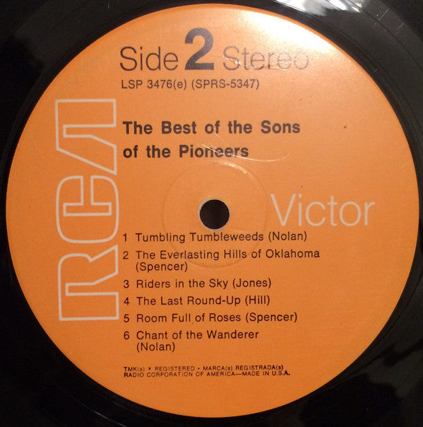The Sons Of The Pioneers - The Best Of The Sons Of The Pioneers - LP