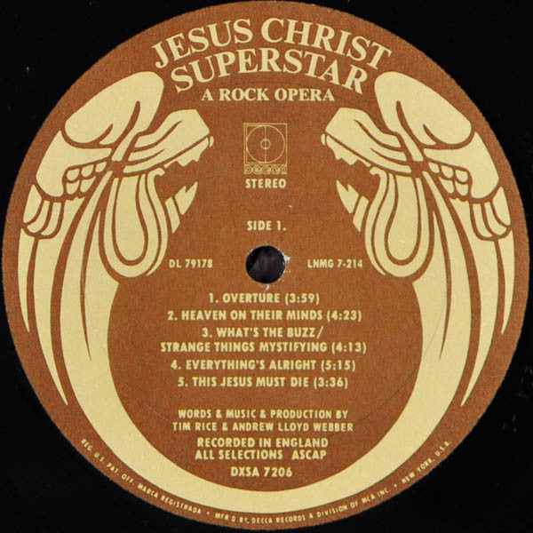 Andrew Lloyd Webber & Tim Rice* - Jesus Christ Superstar - A Rock Opera - LP