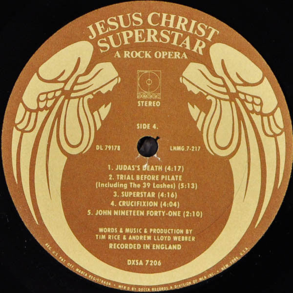 Andrew Lloyd Webber & Tim Rice* - Jesus Christ Superstar - A Rock Opera - LP