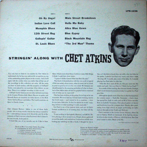 Chet Atkins - Stringin' Along With Chet Atkins - LP