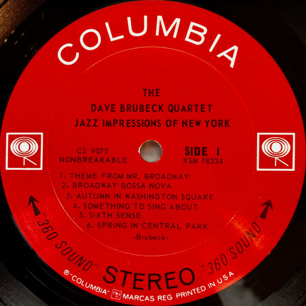 The Dave Brubeck Quartet - Jazz Impressions Of New York - LP